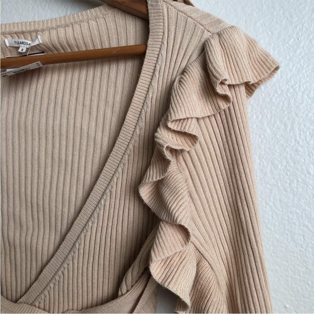 Tularosa Ruffle Wrap Cardi Top - Picture 5 of 16